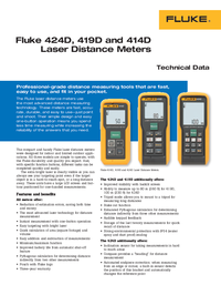 Thumbnail of document 419 D Laser Distace Meter Data Sheet 11513